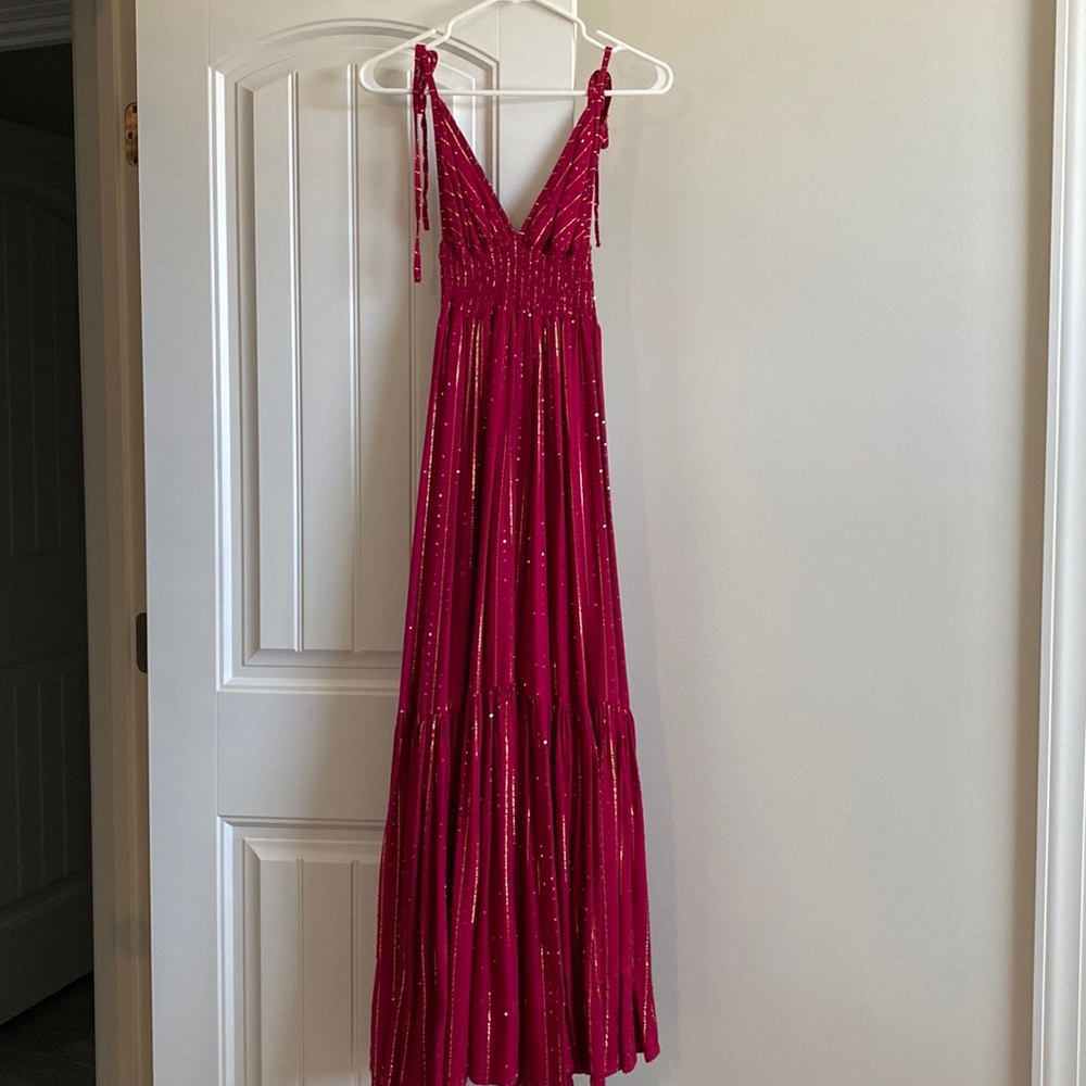 Yolanda Dress in Roman Fuchsia by Sundress.
